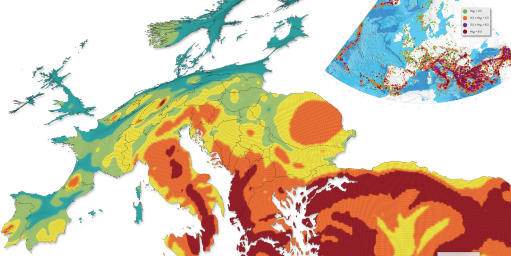 Разработана модель вероятности землетрясений в Европе