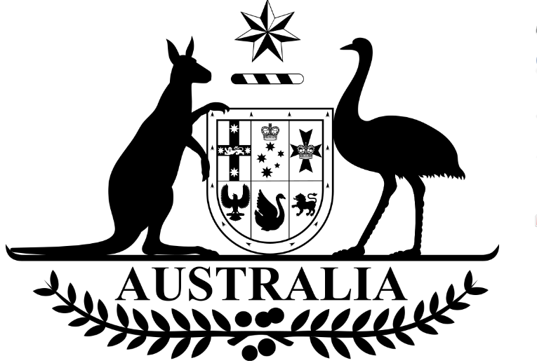 черно-белый герб австралии